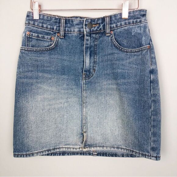 BILLABONG | Black Magic Blue Denim Jean Mini Skirt Ombre’ Women’s Size 25 (0) - Picture 3 of 10